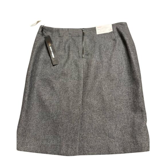 Dalia Collection Size 8 Gray Wool Blend Skirt Modern Fit NWT - Picture 3 of 6